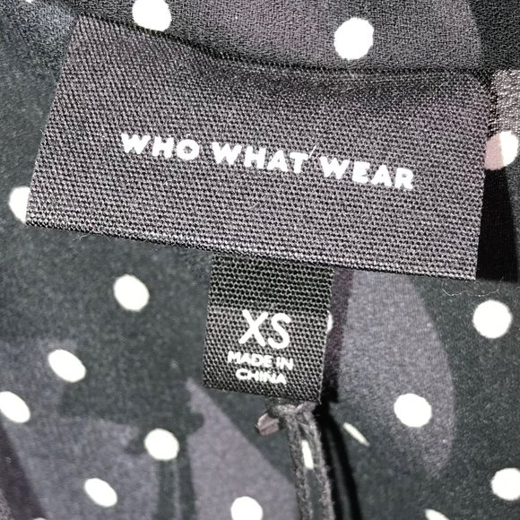 Who What Wear, Ebony Polka Dot, Sz XS, Blk, NWT! - Picture 12 of 13
